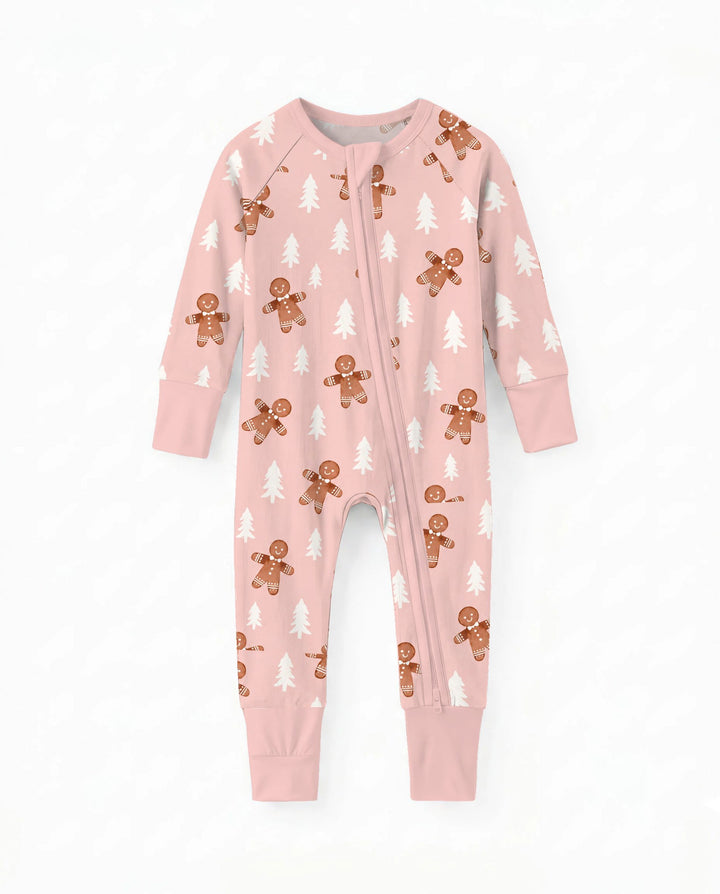 Pink Gingerbread Christmas Forest Bamboo Convertible Zippy