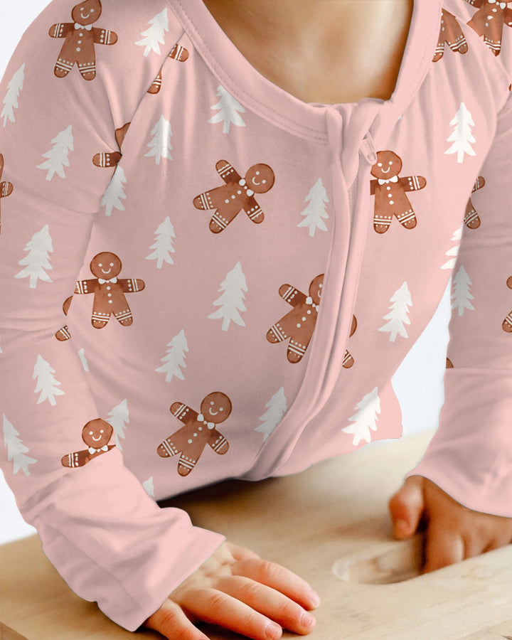 Pink Gingerbread Christmas Forest Bamboo Convertible Zippy