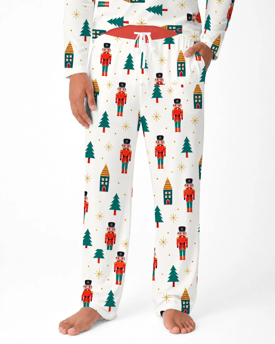 Classic Nutcracker Christmas Village Bamboo Men's Pajama Set