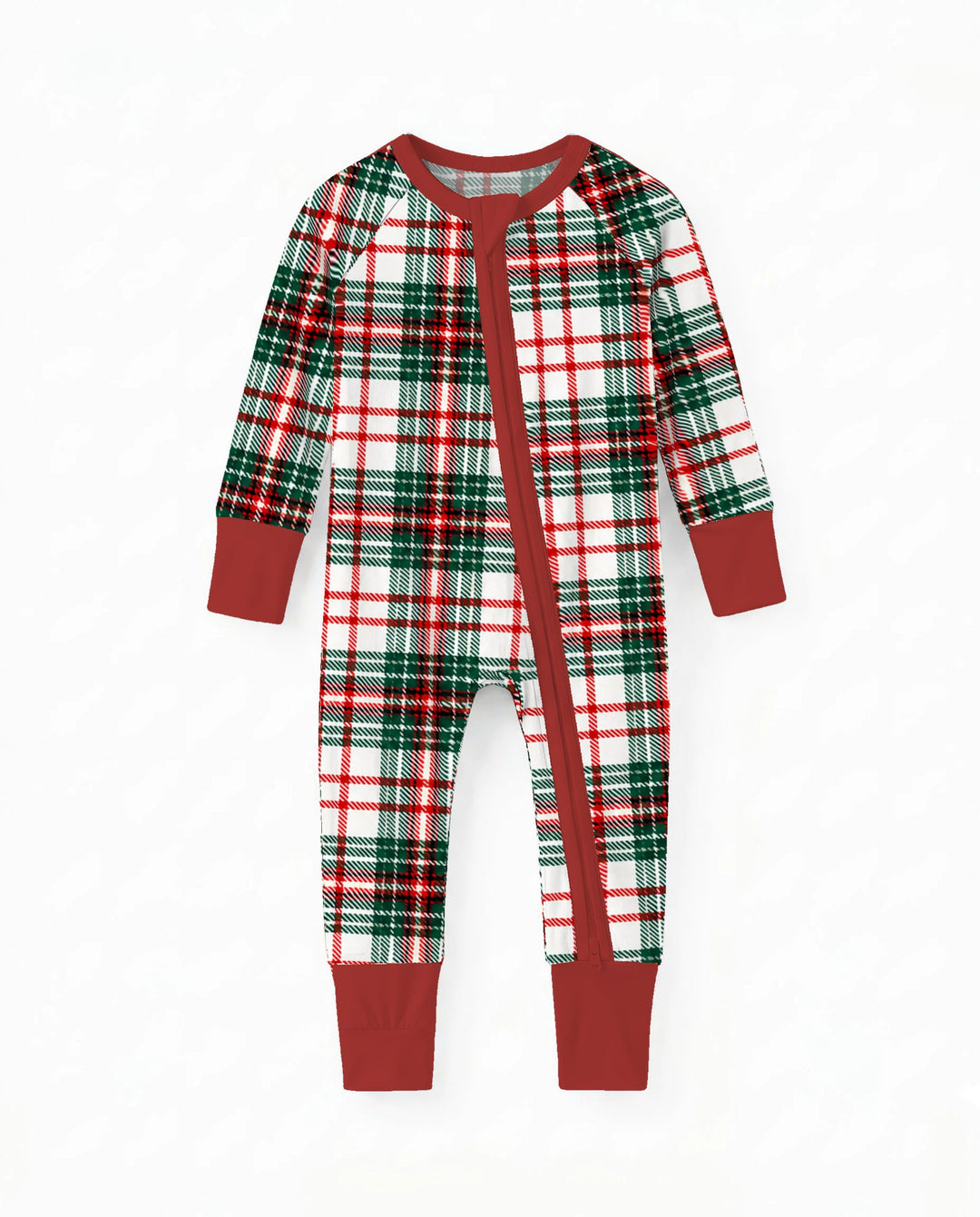 Classic Christmas Tartan Plaid Bamboo Convertible Zippy