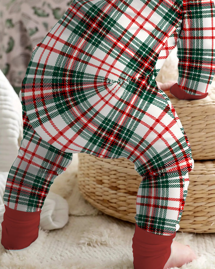 Classic Christmas Tartan Plaid Bamboo Convertible Zippy