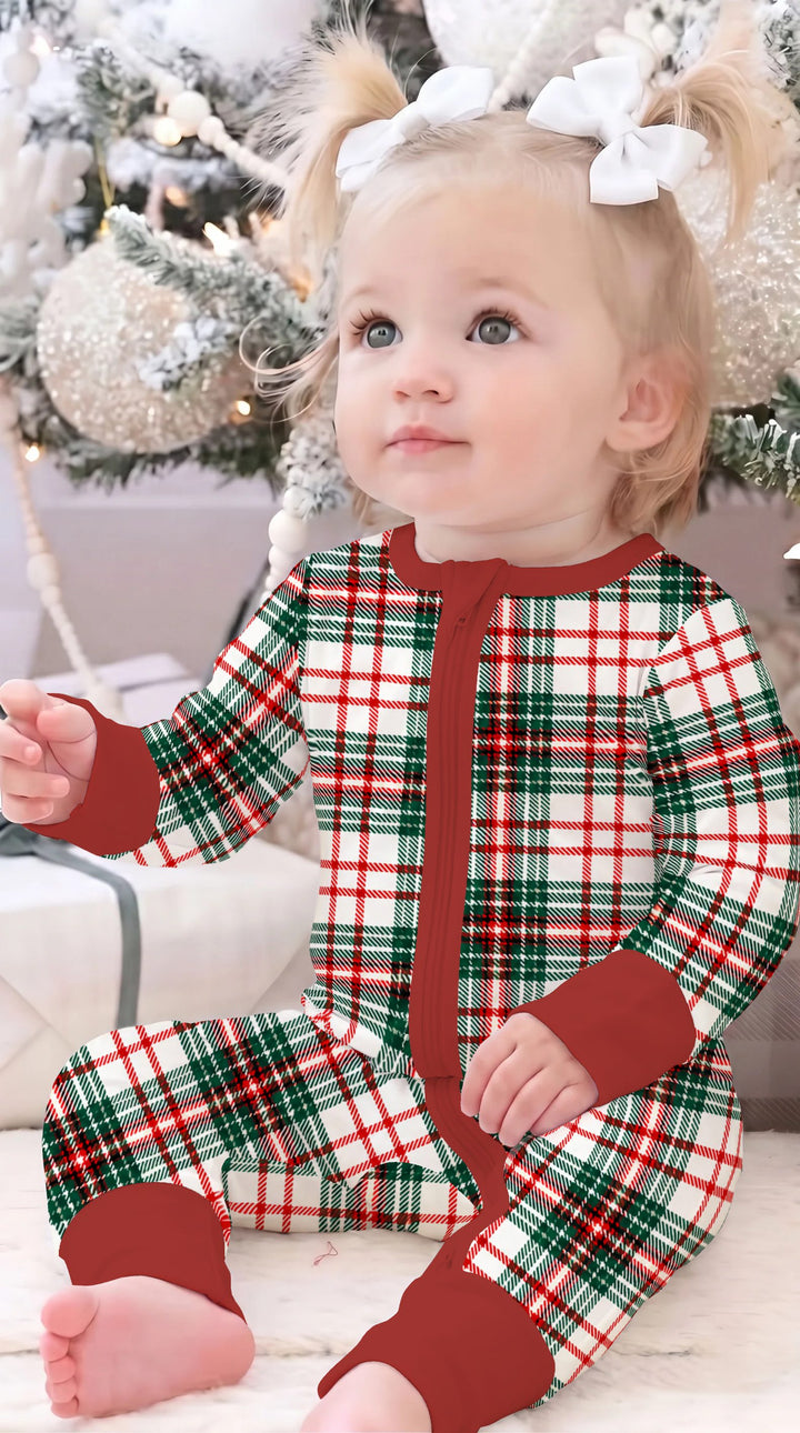 Classic Christmas Tartan Plaid Bamboo Convertible Zippy