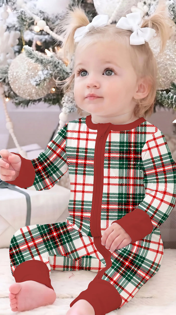 Classic Christmas Tartan Plaid Bamboo Convertible Zippy