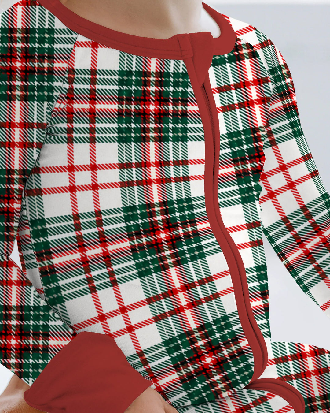 Classic Christmas Tartan Plaid Bamboo Convertible Zippy