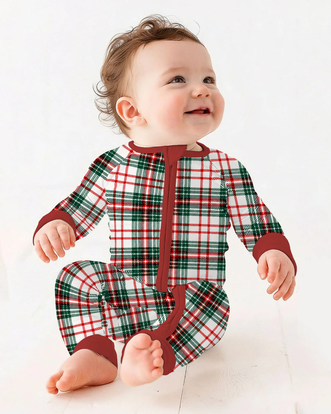 Classic Christmas Tartan Plaid Bamboo Convertible Zippy