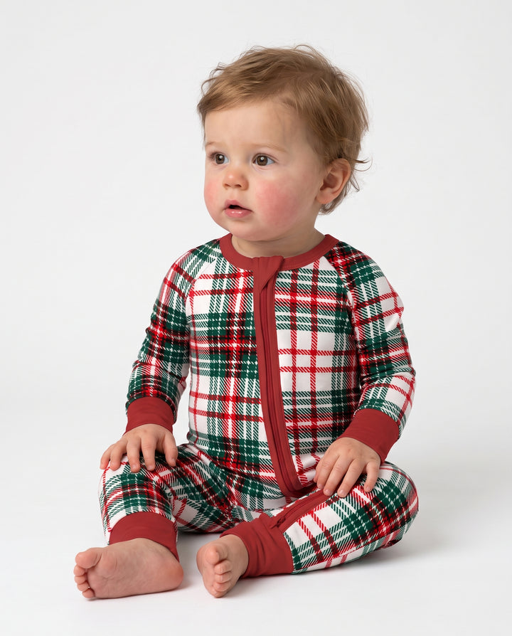 Classic Christmas Tartan Plaid Bamboo Convertible Zippy
