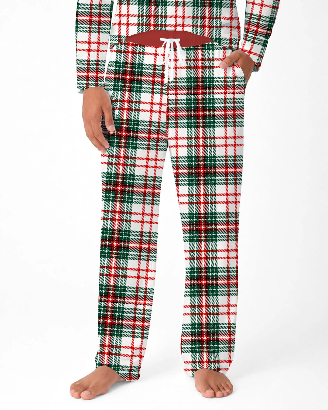 Classic Christmas Tartan Plaid Bamboo Men's Pajama Set