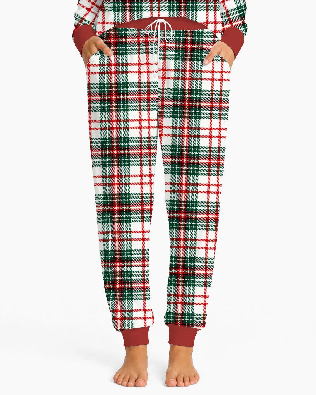 Classic Christmas Tartan Plaid Bamboo Women Pajama Set