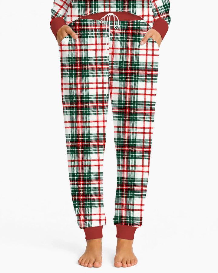Classic Christmas Tartan Plaid Bamboo Women Pajama Set