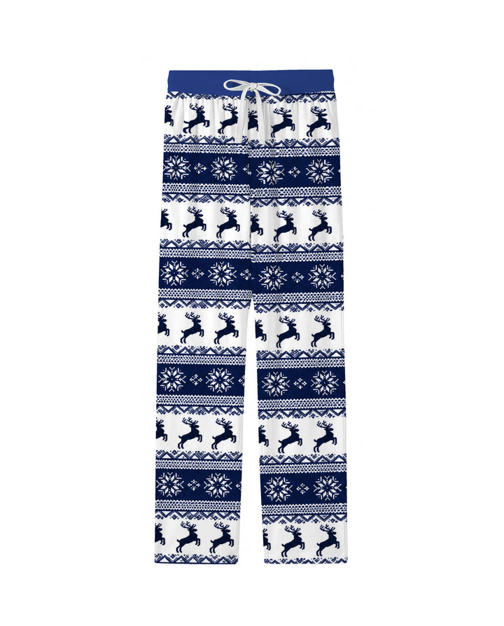 Navy Nordic Reindeer Fair Isle Bamboo Men's Pajama Set