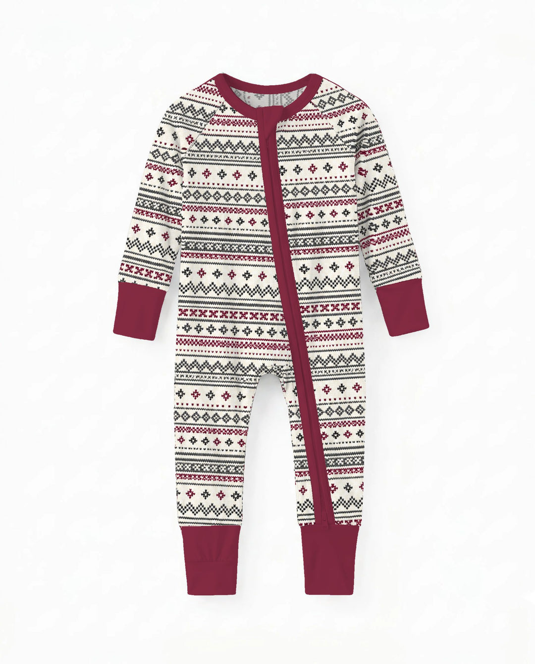 Nordic Fair Isle Holiday Knit Bamboo Convertible Zippy