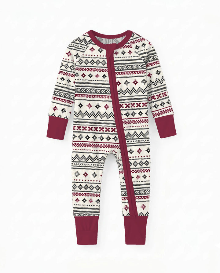 Nordic Fair Isle Holiday Knit Bamboo Convertible Zippy