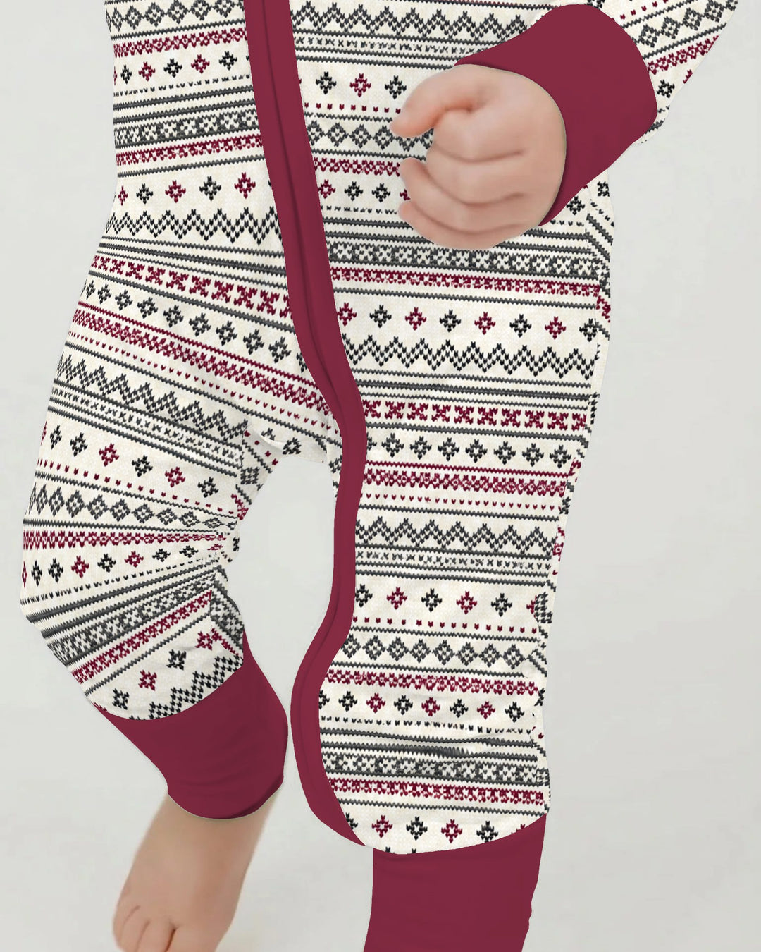 Nordic Fair Isle Holiday Knit Bamboo Convertible Zippy