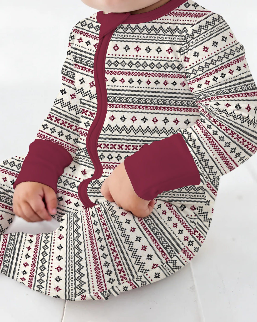 Nordic Fair Isle Holiday Knit Bamboo Convertible Zippy