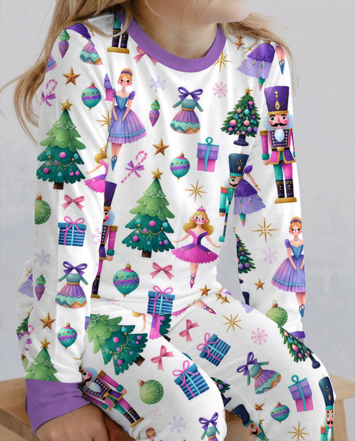 Sugar Plum Nutcracker Christmas Bamboo Two Piece Long Sleeve Pajama Set