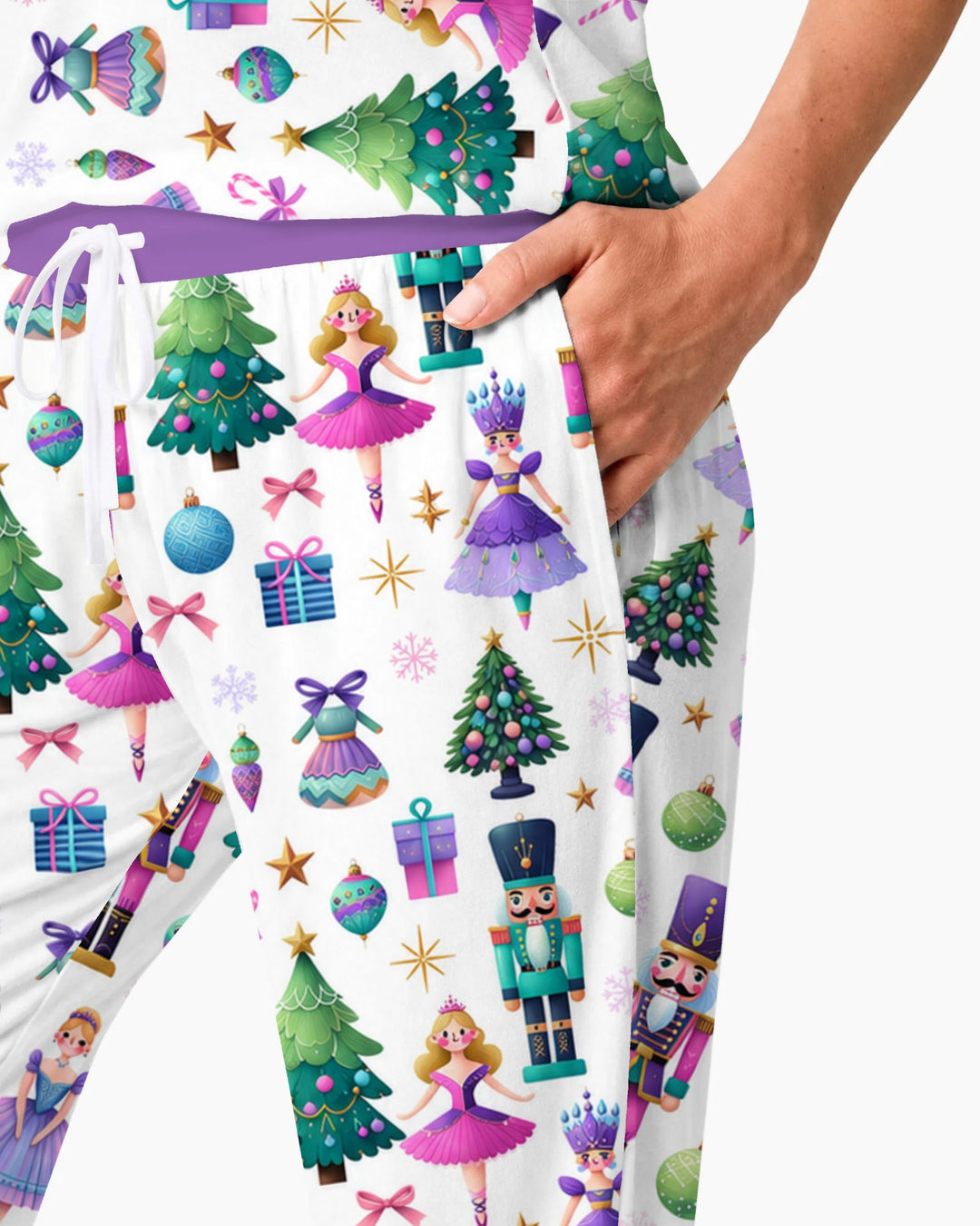 Sugar Plum Nutcracker Christmas Bamboo Women Pajama Set