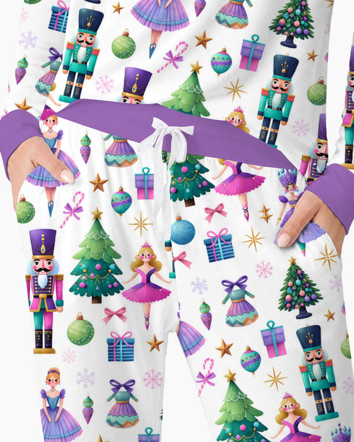 Sugar Plum Nutcracker Christmas Bamboo Women Pajama Set