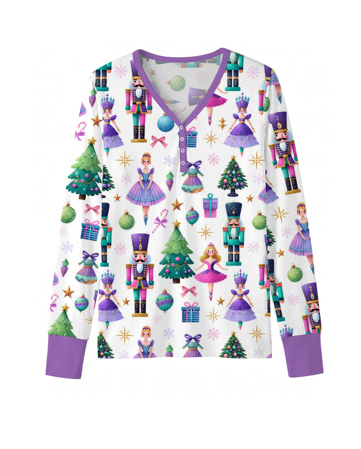 Sugar Plum Nutcracker Christmas Bamboo Women Pajama Set
