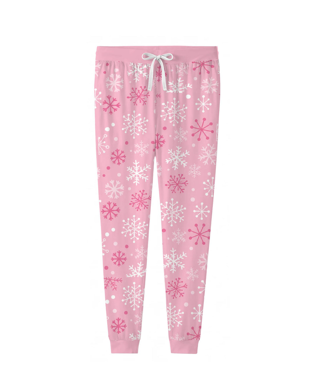 Pretty in Pink Christmas Snowflakes Bamboo Women Pajama Set