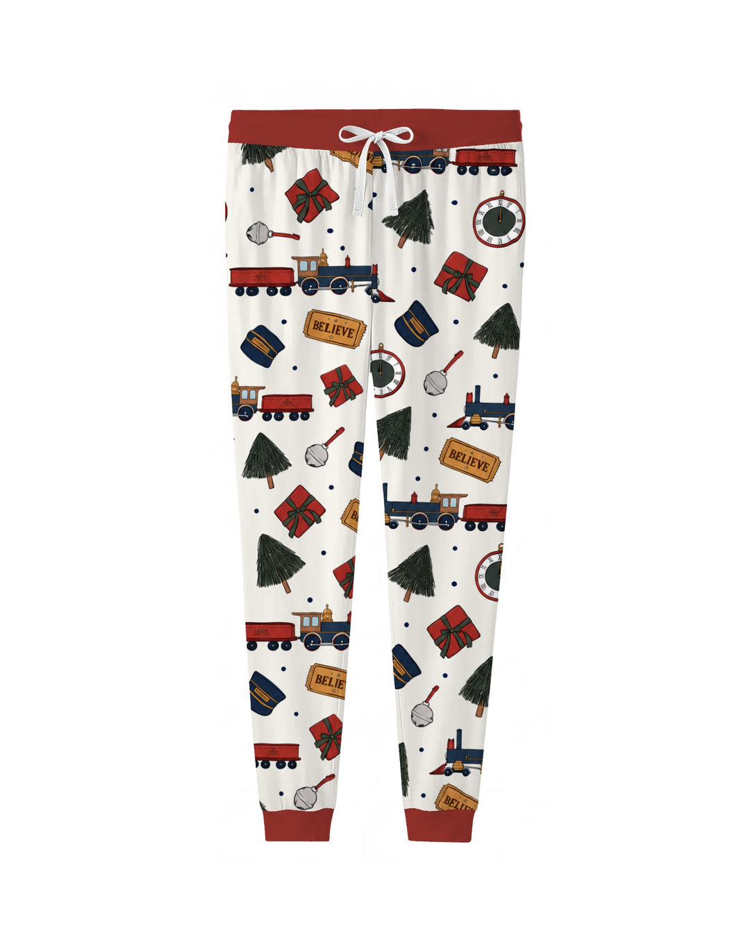 Polar Express Christmas Train Toss Bamboo Women Pajama Set