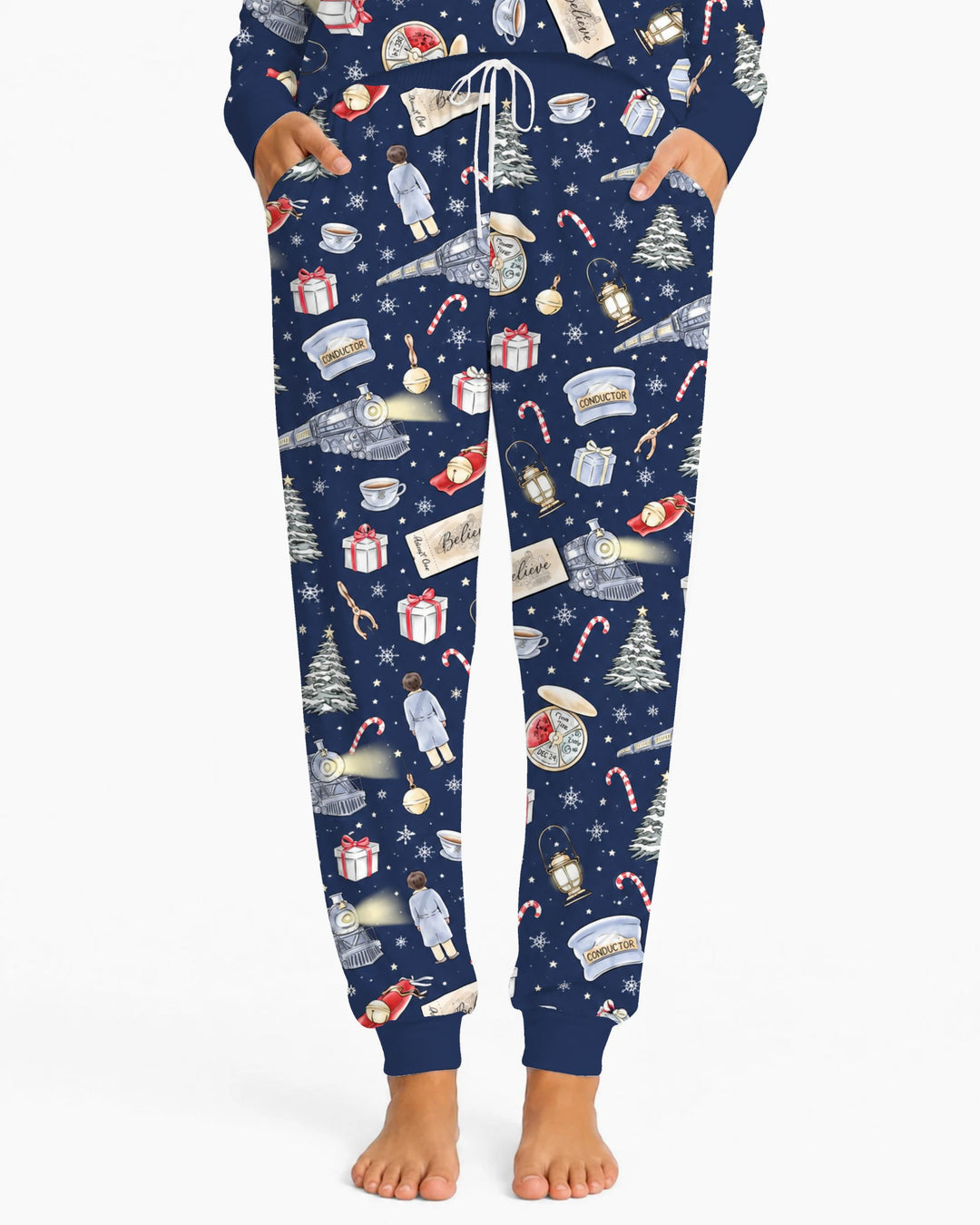 Magical Christmas Train Night Bamboo Women Pajama Set