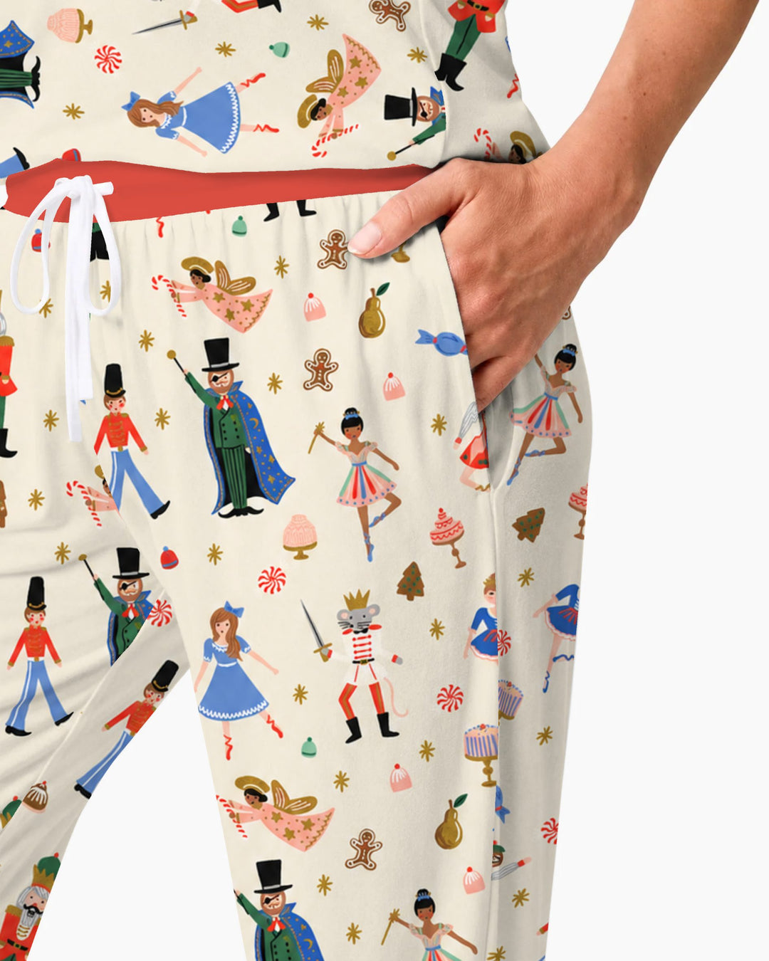Whimsical Nutcracker Storybook Christmas Bamboo Women Pajama Set