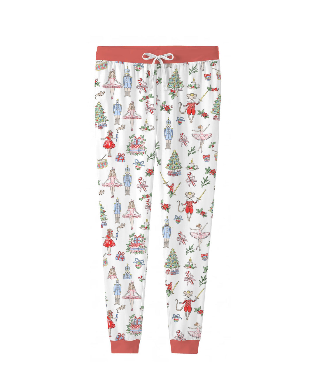 Nutcracker Ballet Christmas Storybook Seamless Pattern Bamboo Women Pajama Set