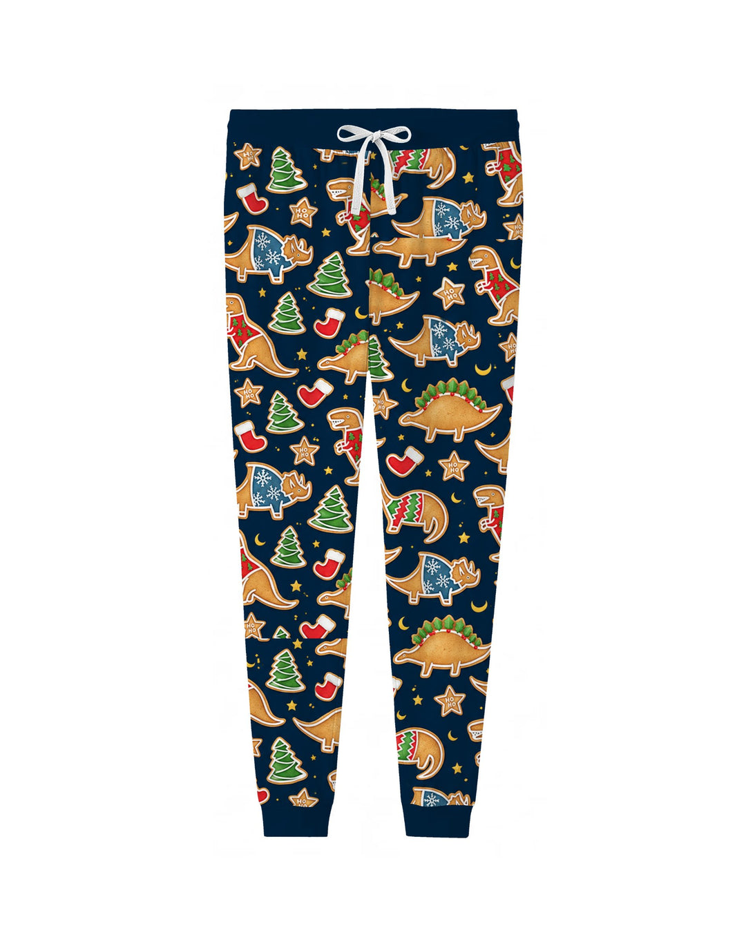 Christmas Dinosaur Gingerbread Cookies Bamboo Women Pajama Set