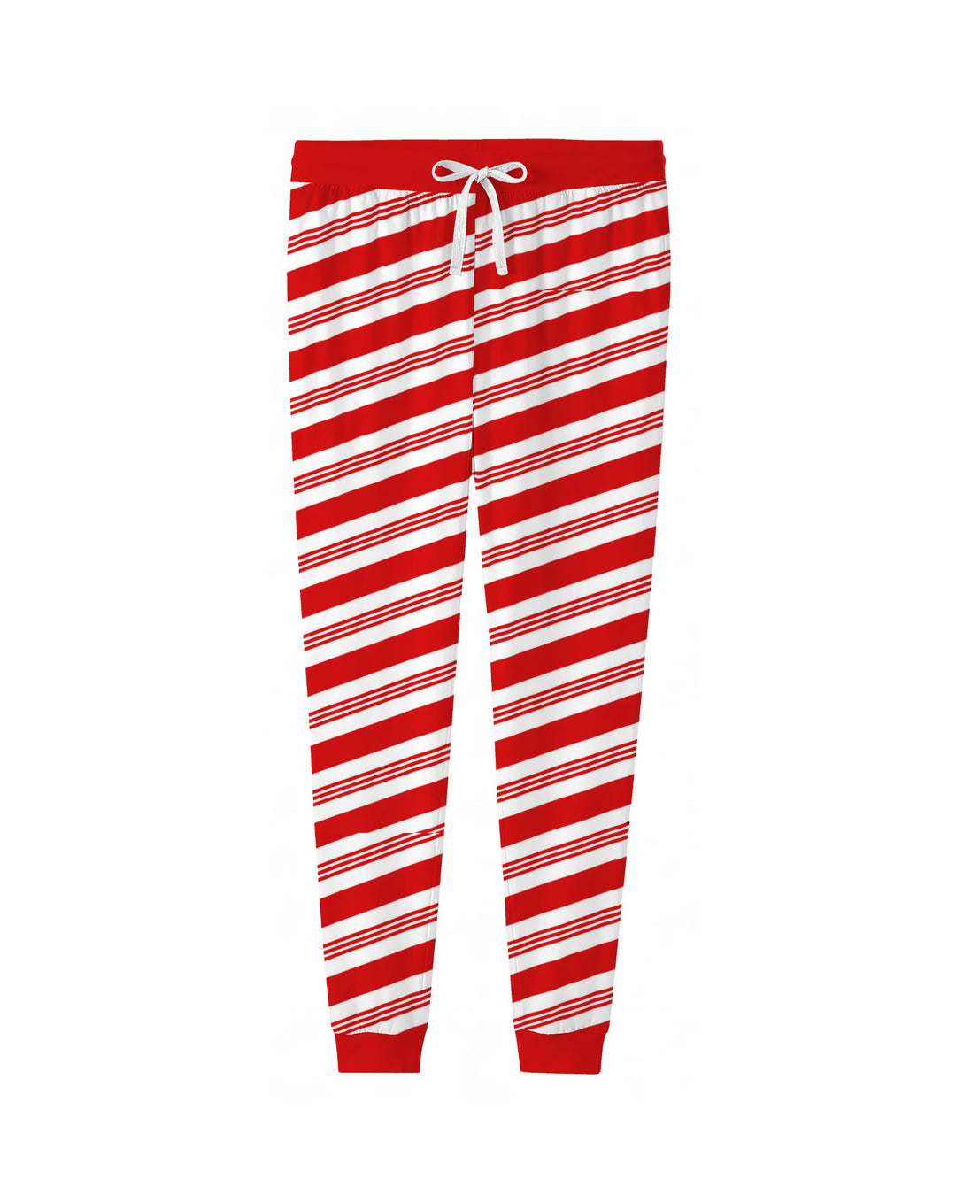 Classic Red Candy Cane Stripes Bamboo Women Pajama Set