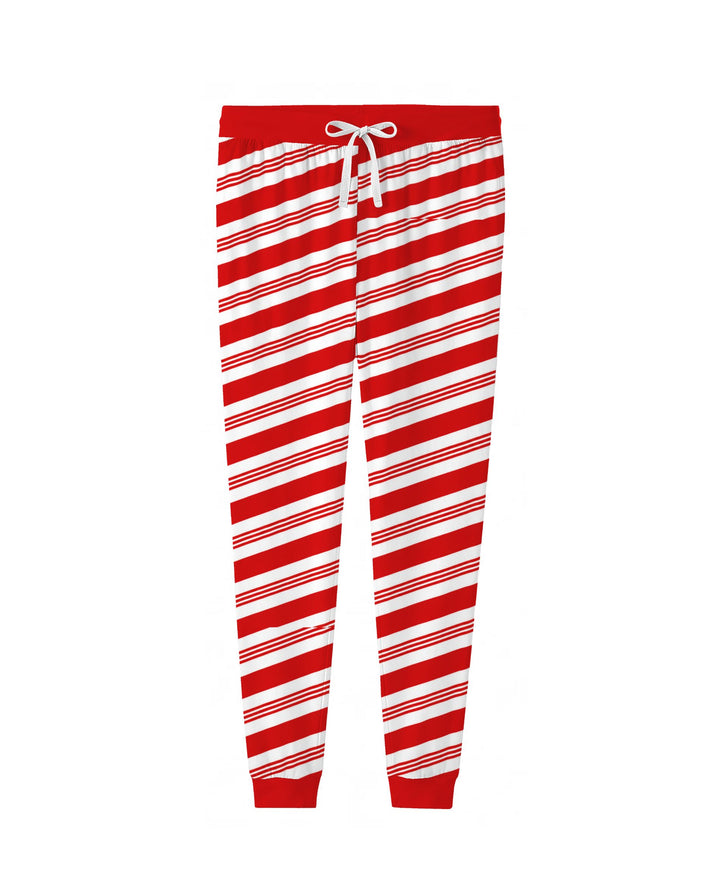 Classic Red Candy Cane Stripes Bamboo Women Pajama Set