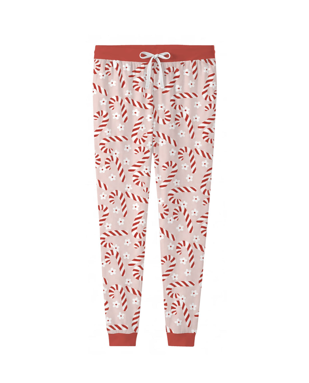 Blush Pink Candy Cane Delight Bamboo Women Pajama Set