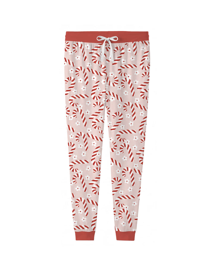 Blush Pink Candy Cane Delight Bamboo Women Pajama Set
