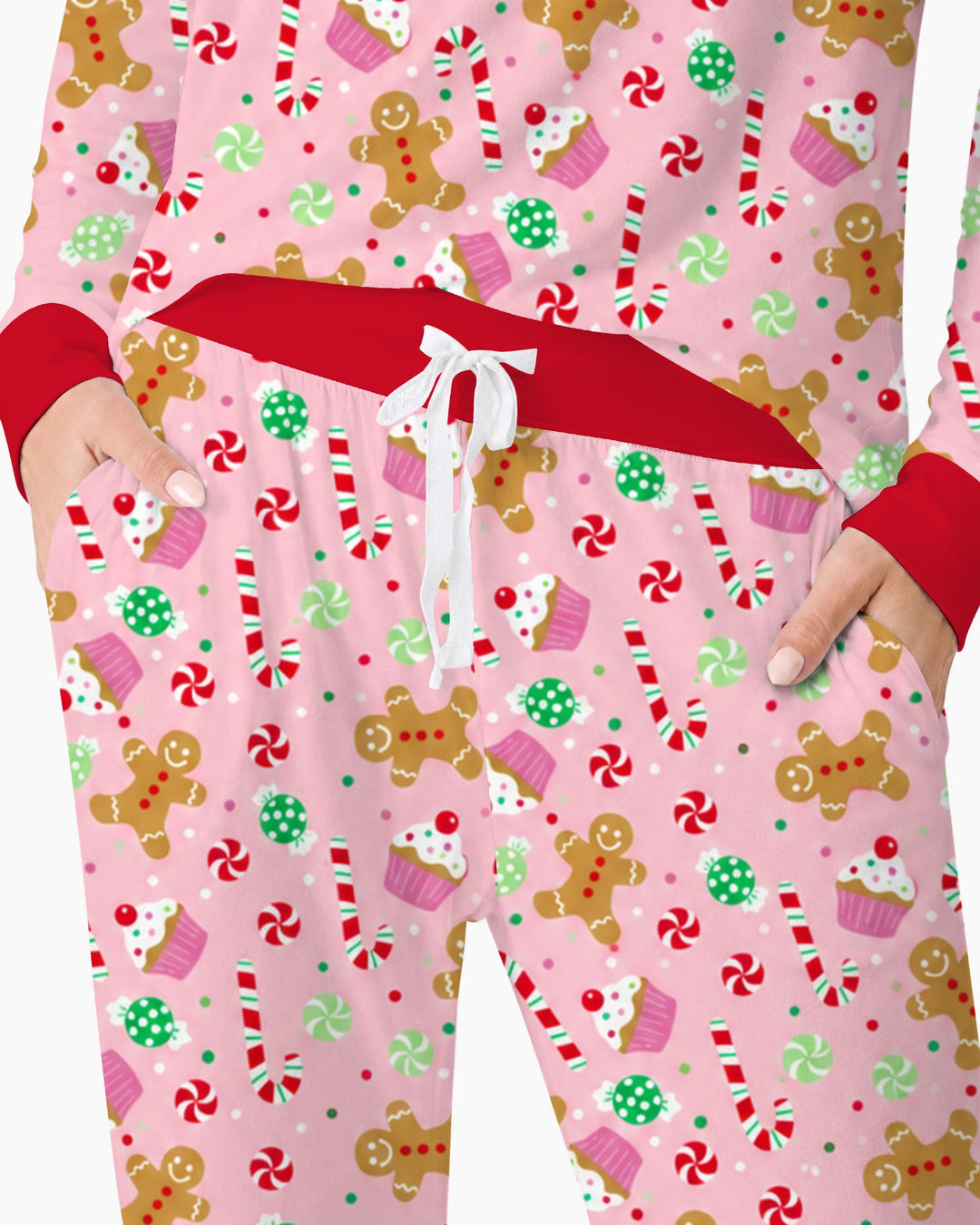 Pink Gingerbread Sweet Treats Bamboo Women Pajama Set
