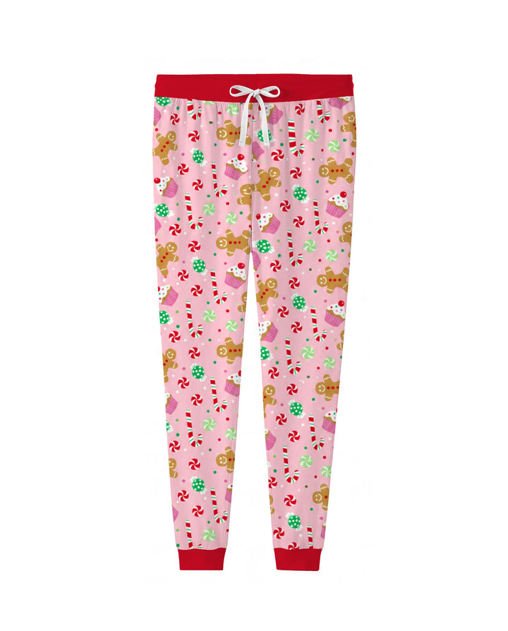 Pink Gingerbread Sweet Treats Bamboo Women Pajama Set