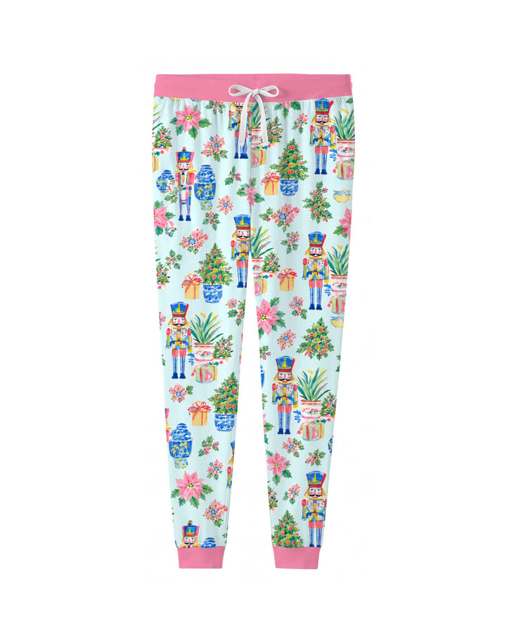 Nutcracker Christmas Chinoiserie Bamboo Women Pajama Set