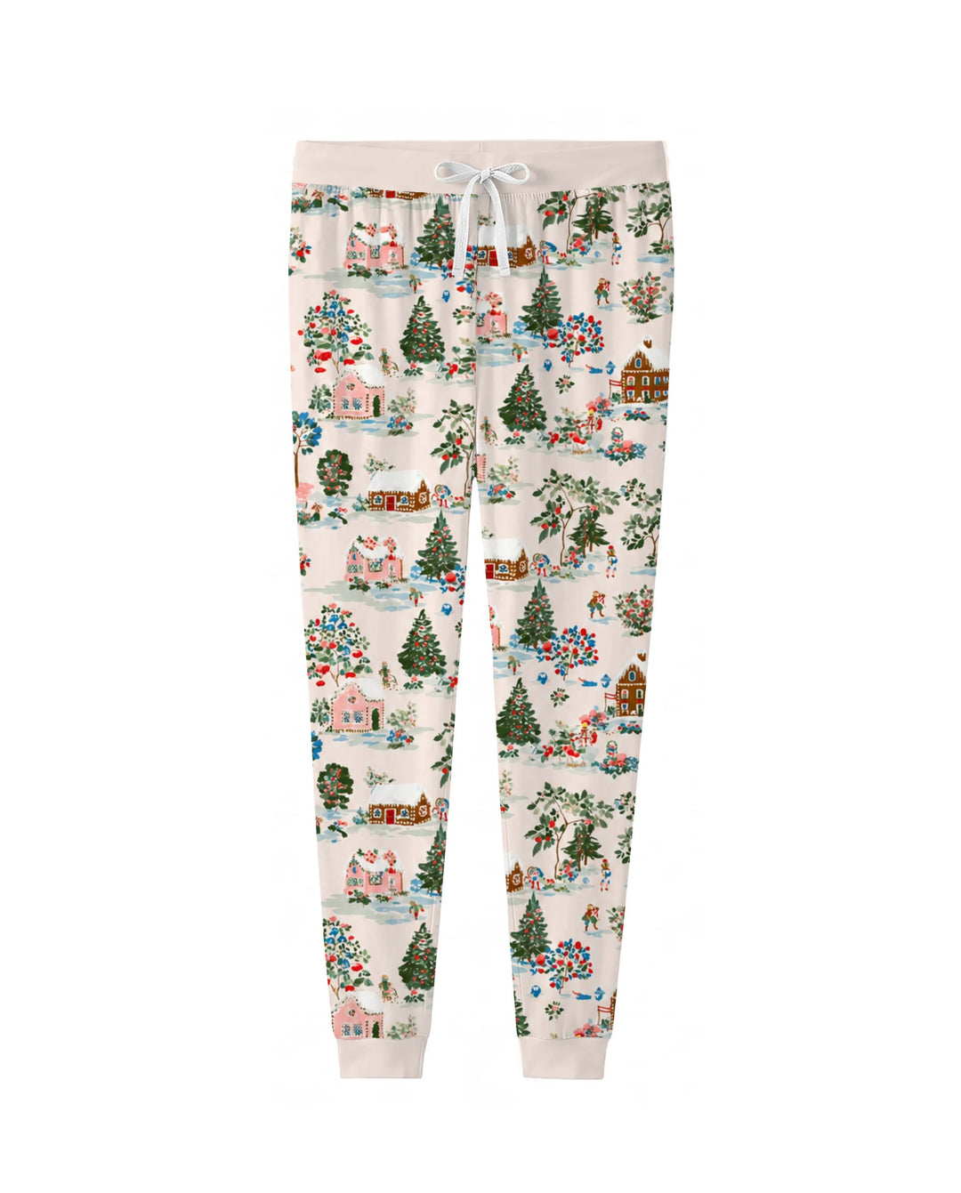 Gingerbread Christmas Village Bamboo Women Pajama Set