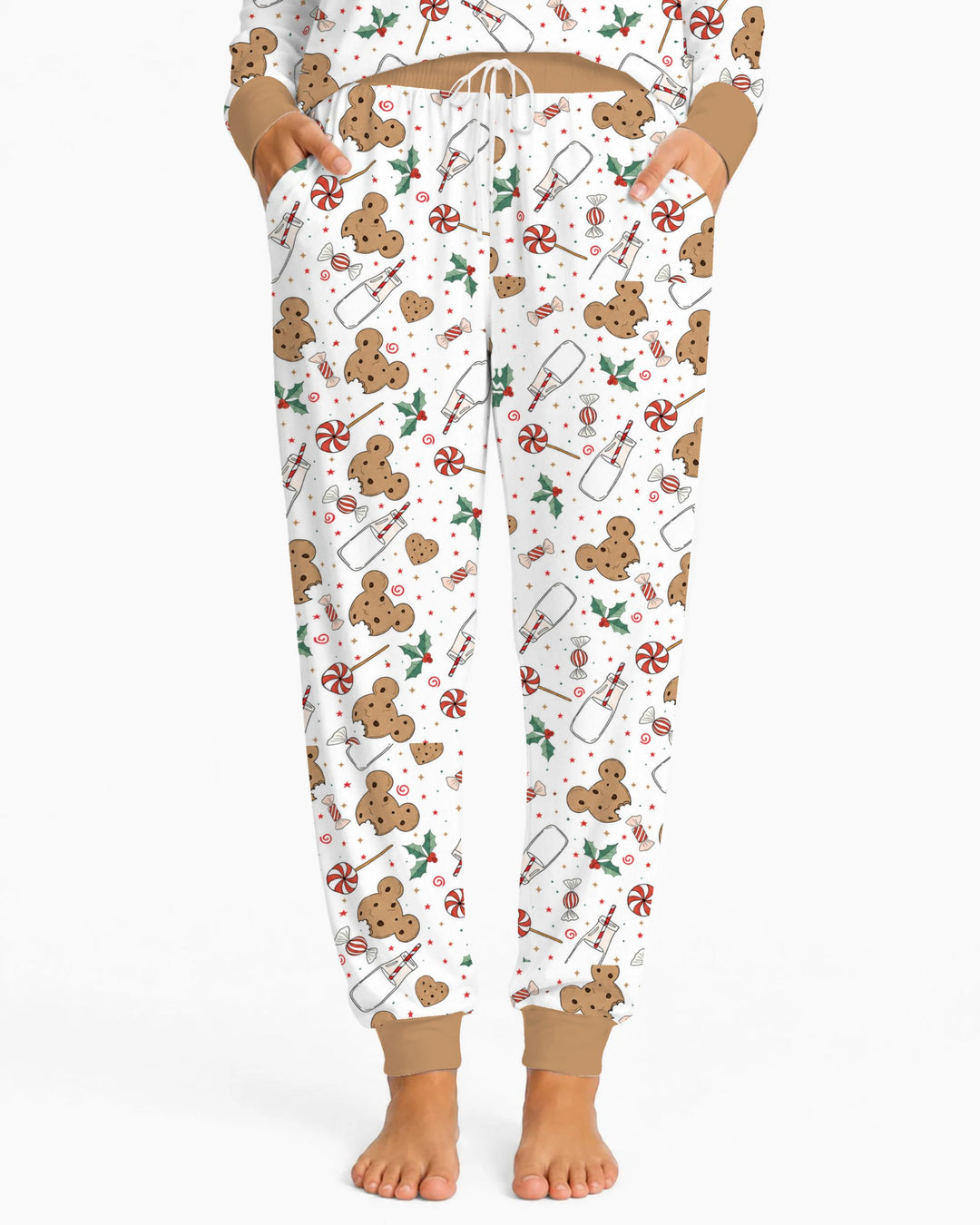 Mickey Gingerbread Christmas Treats Bamboo Women Pajama Set