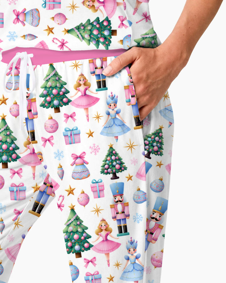 Pastel Sugar Plum Nutcracker Christmas Bamboo Women Pajama Set