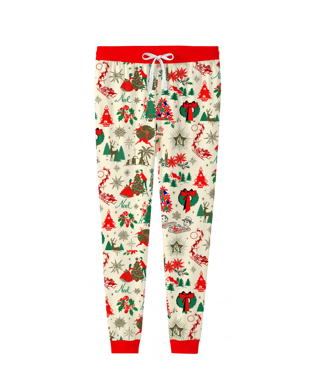 Retro Vintage Christmas Nostalgia Bamboo Women Pajama Set