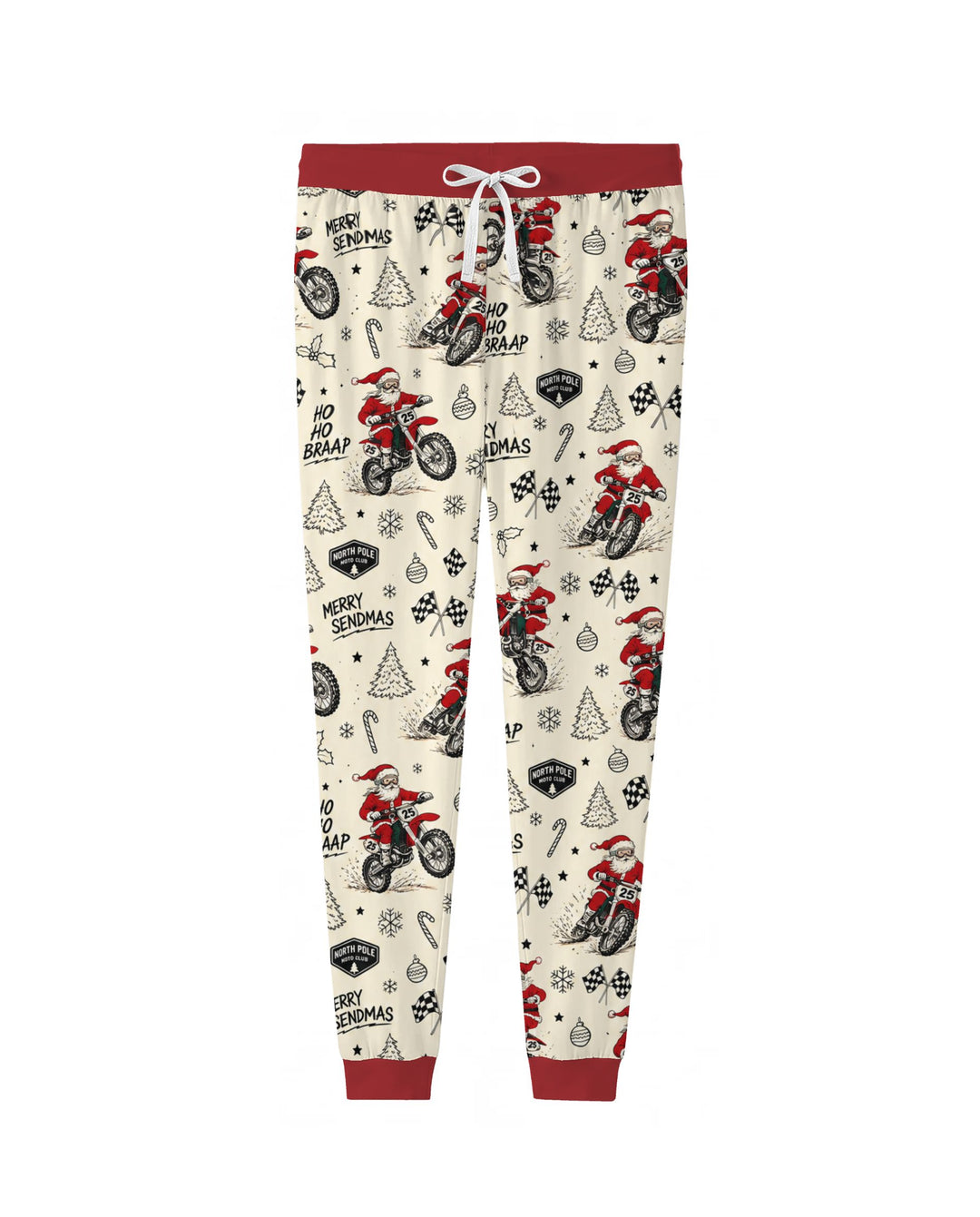 Santa Motocross Merry Sendmas Bamboo Women Pajama Set