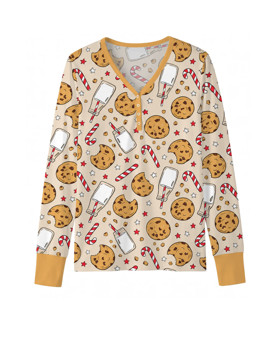 Christmas Cookies and Milk Bamboo Women Pajama Set