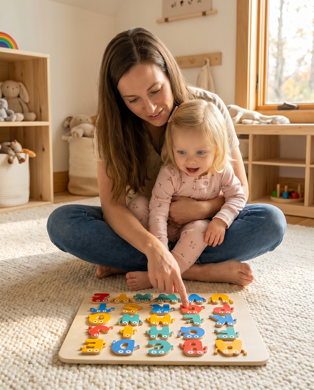 Funny Letter Friends Wooden Alphabet Puzzle