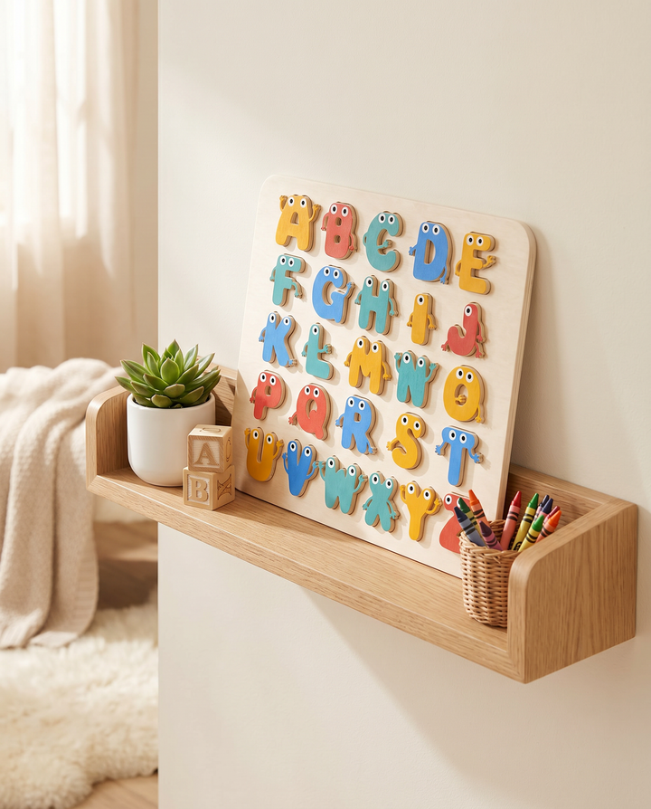 Funny Letter Friends Wooden Alphabet Puzzle