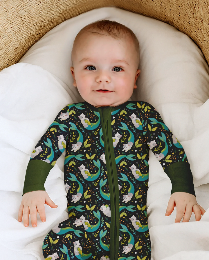 Midnight Mermaid Cats  Bamboo Convertible Zippy