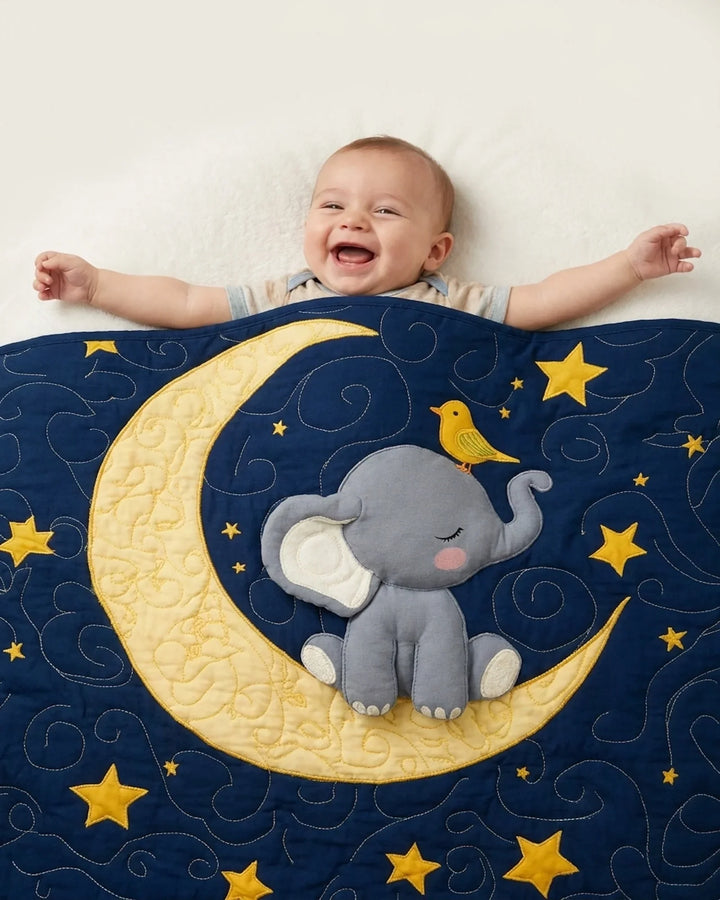 Baby Elephant Bamboo Quilt Blanket