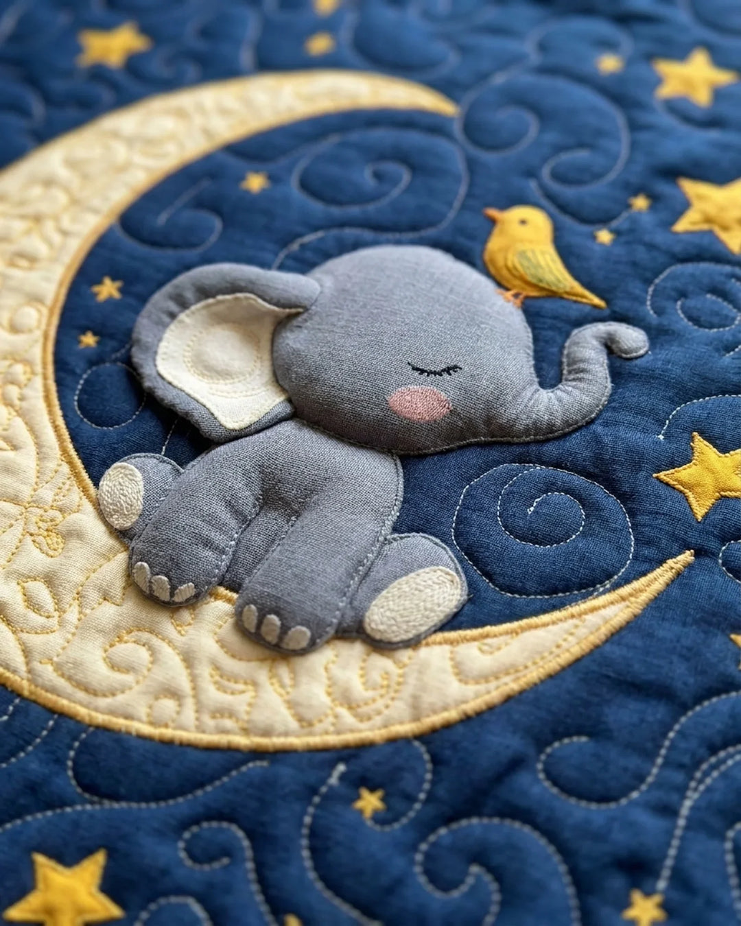 Baby Elephant Bamboo Quilt Blanket