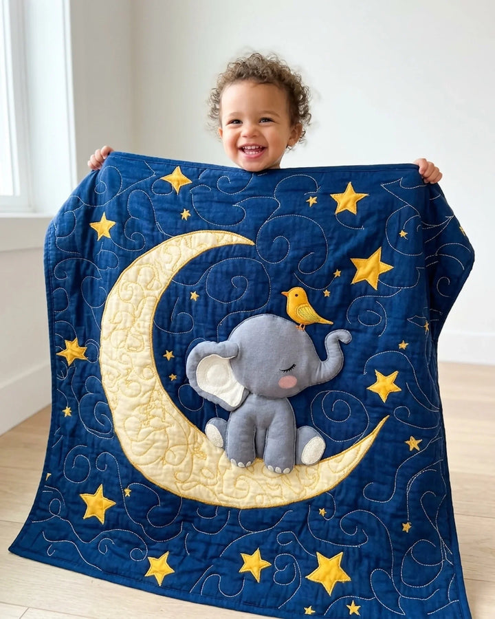 Baby Elephant Bamboo Quilt Blanket