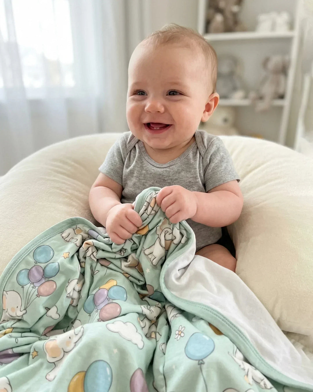 Balloon Buddies Bamboo Blanket