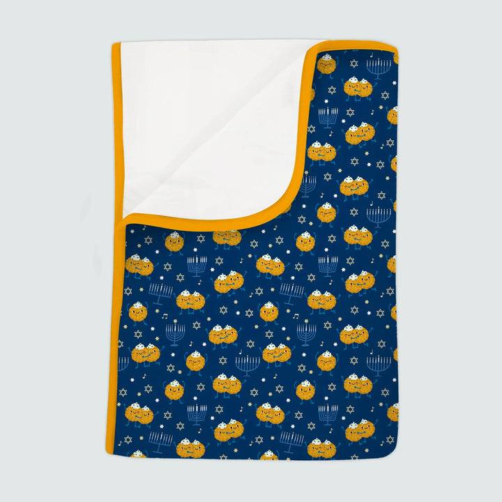 Hanukkah Latke Family Matching Bamboo Blanket