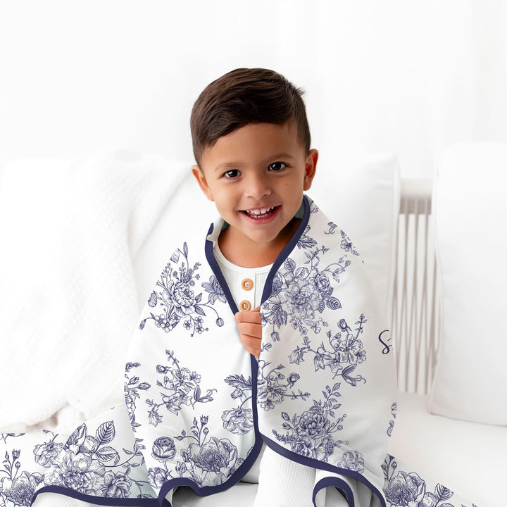 God Says I Am – Faith in Bloom Custom Name and Affirmations Bamboo Blanket